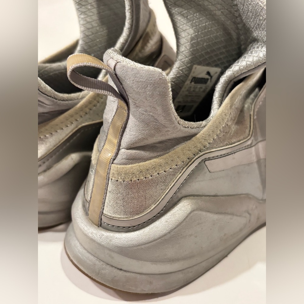 Puma Fierce Metallic Silver Slip On Sneakers Woman’s Size 9 - Picture 10 of 14